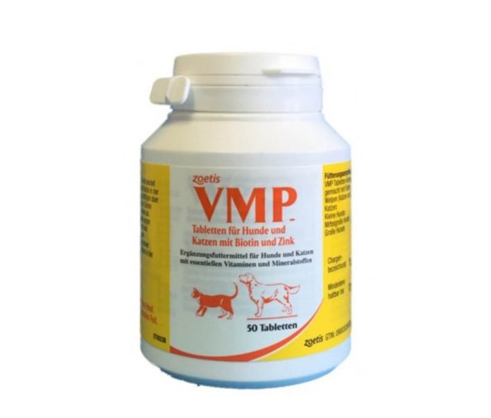 Flacon de tablete cu vitamine pentru câini VMP