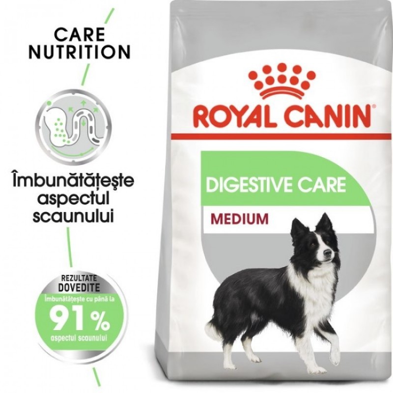 Punga cu hrana uscata Royal Canin Digestive Care pe fond alb