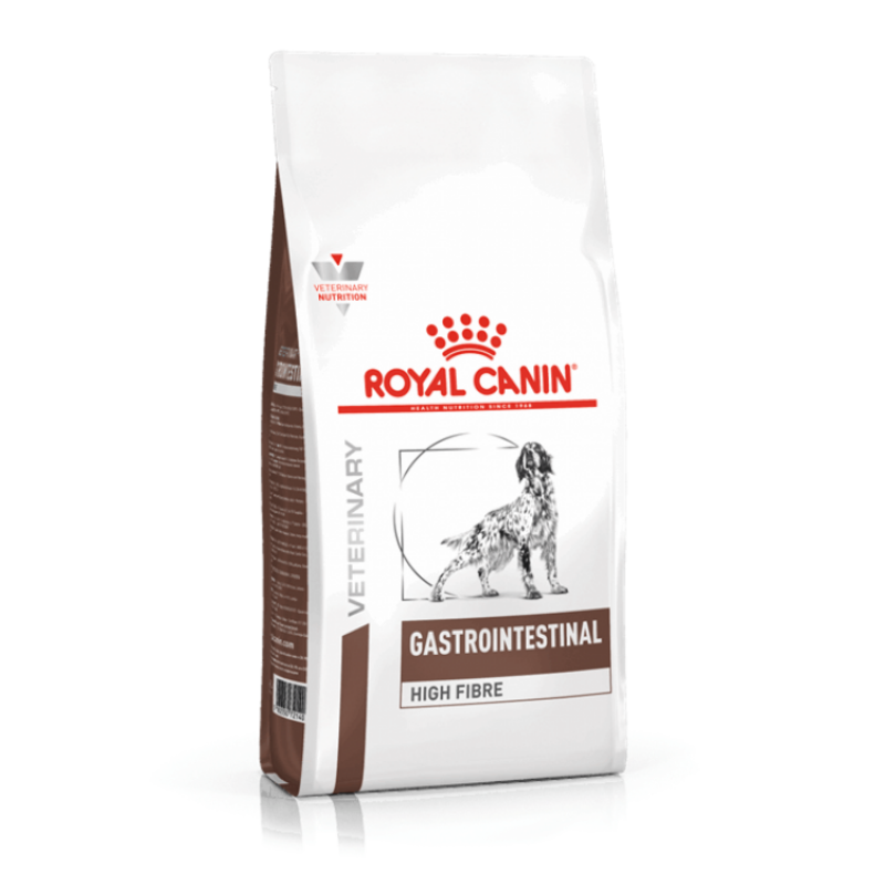 Punga cu hrana Royal Canin Gastro Intestinal Fibre Response pe fond alb