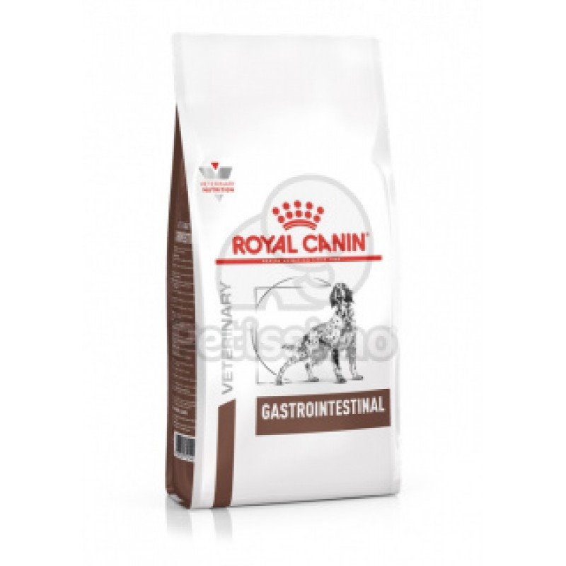 Punga cu hrana uscata Royal Canin Gastrointestinal Dog pe fond alb