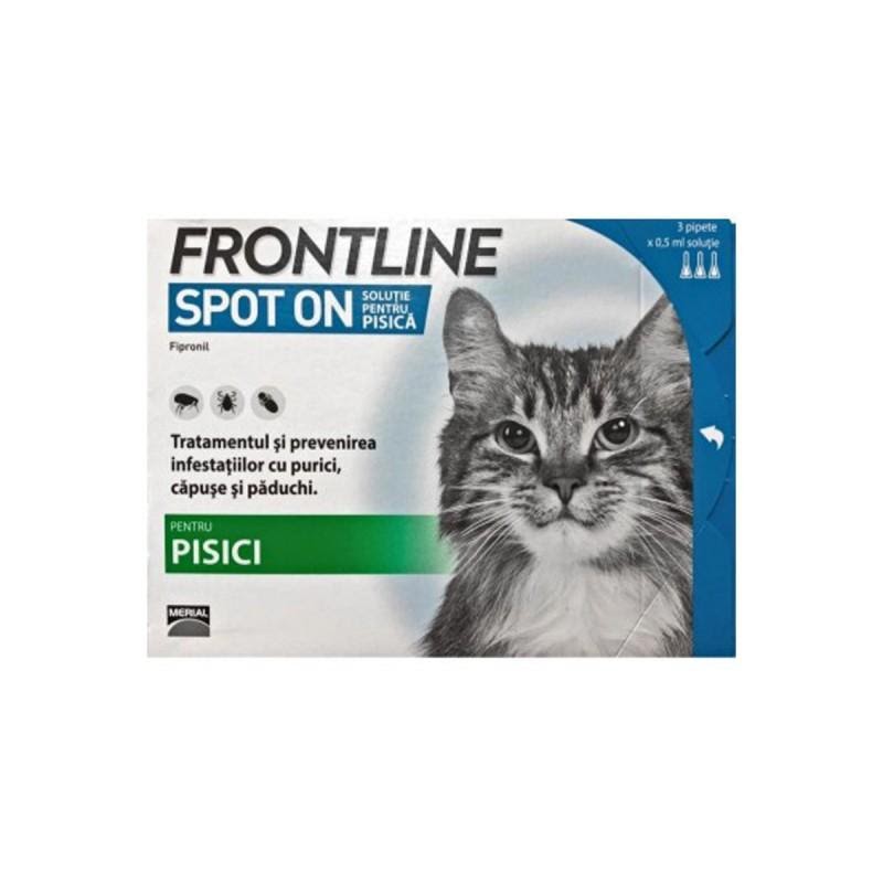 Pipetă antiparazitară Frontline Spot-On pentru pisici