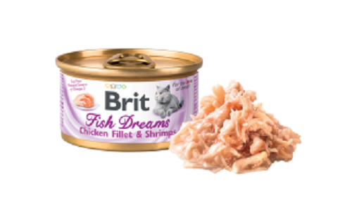Conserva cu hrana umeda Brit Fish Dreams pe fond alb