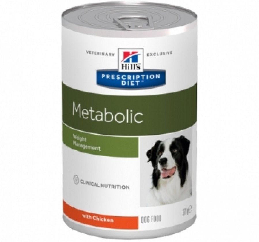 Conservă cu hrana Hills PD Canine Metabolic pe fond alb