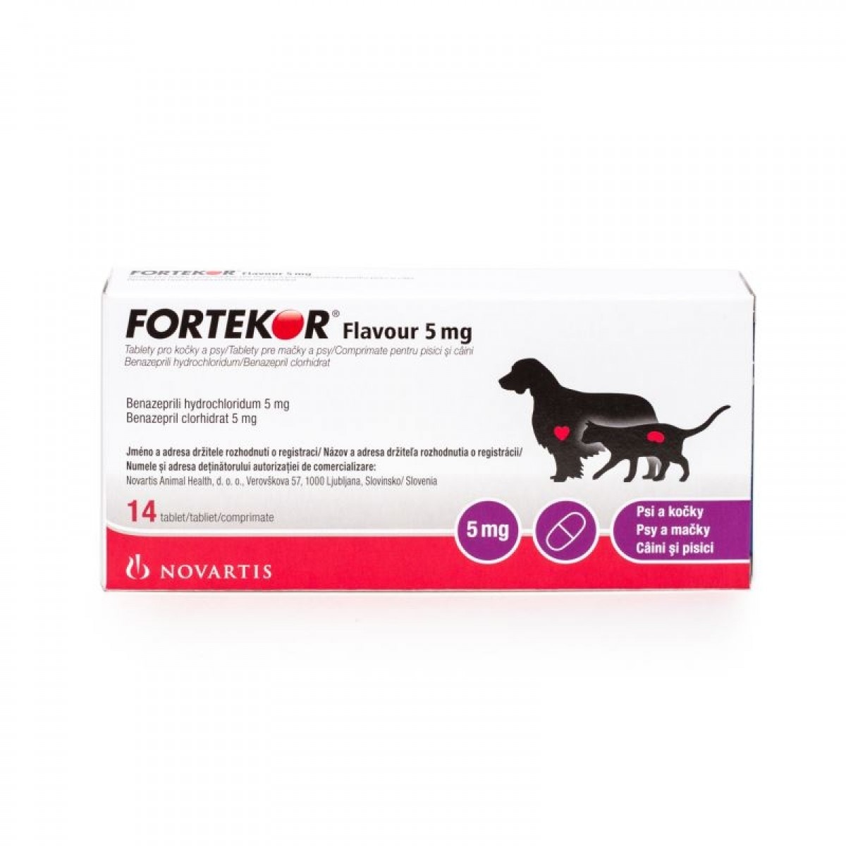 Fortekor pentru caini 5 mg 14 tablete palatabile