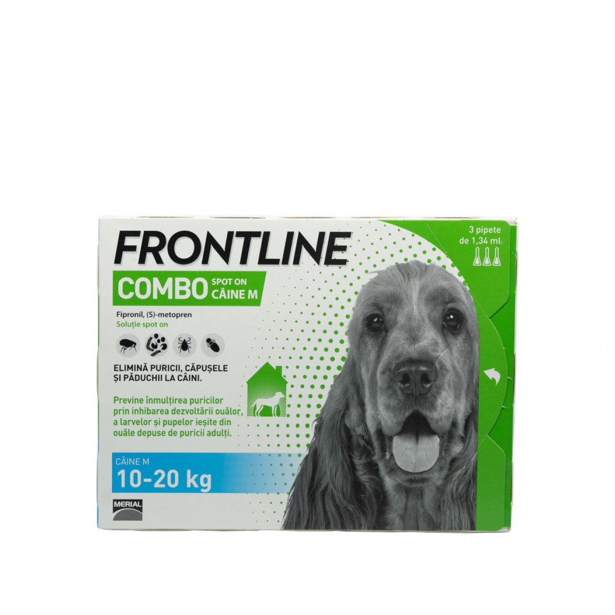 Frontline Combo pentru caini de talie medie 10-20kg, 3 pipete antiparazitare, Antiparazitare externe, Antiparazitare, Câini 