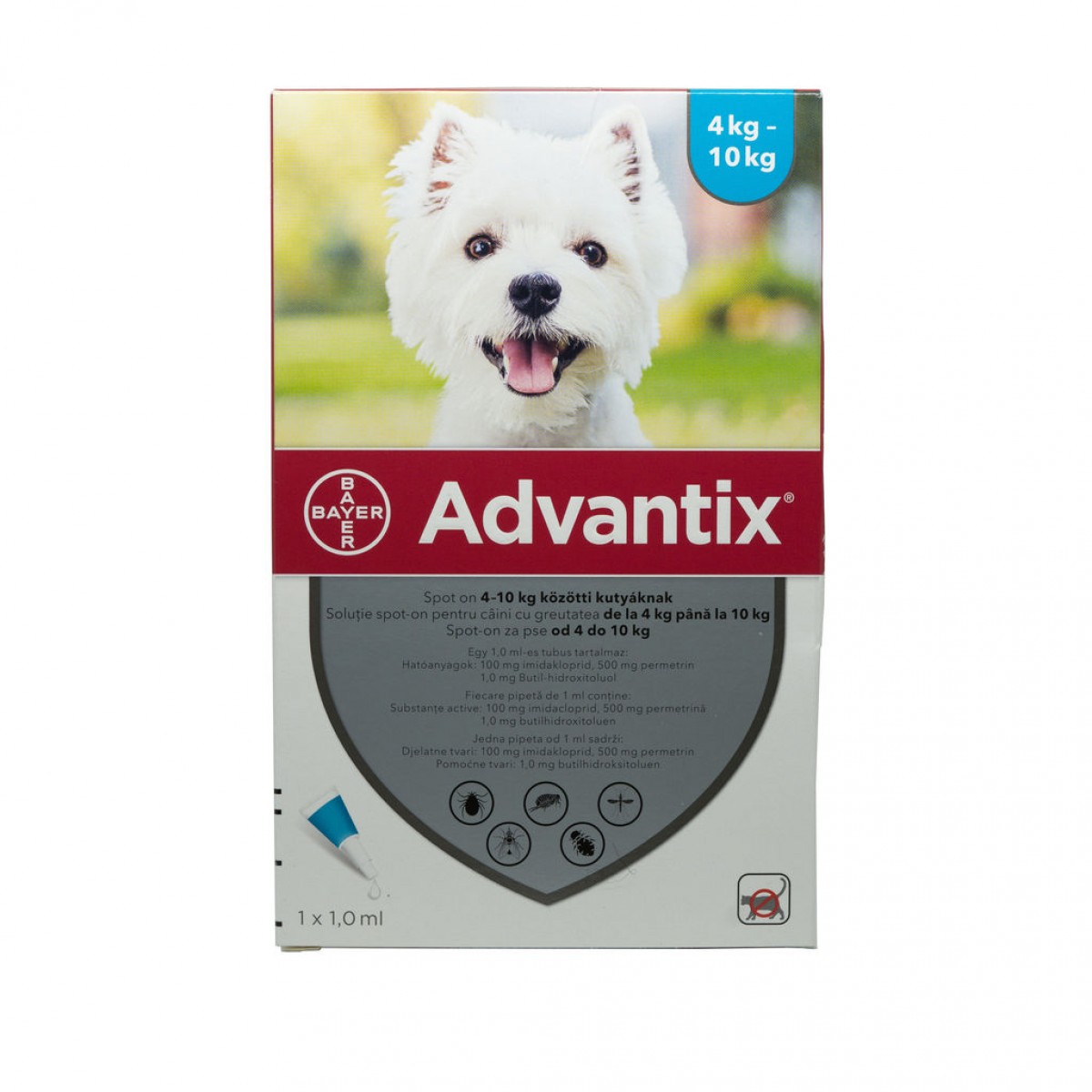 Pipetă antiparazitară Advantix pentru câini de 4 - 10 kg, Antiparazitare și îngrijire, Promo, Câini 