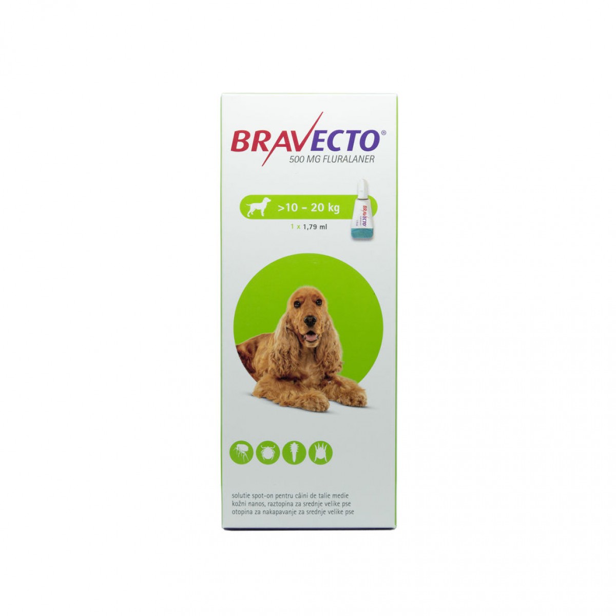 Pipetă antiparazitară Bravecto pentru câini de 10 - 20kg, Antiparazitare externe, Antiparazitare, Câini 