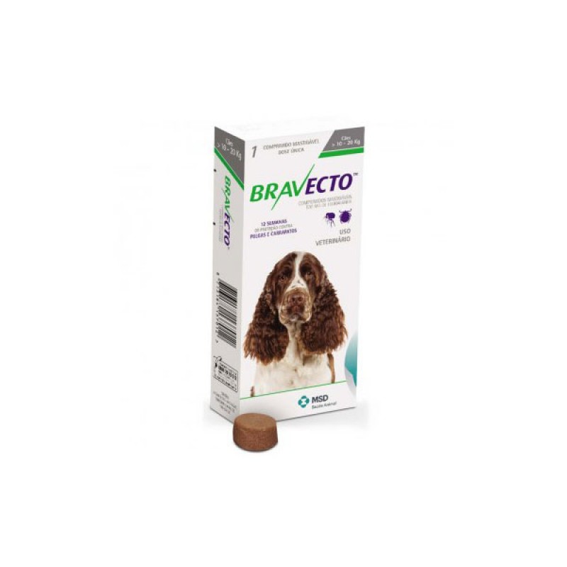 Tabletă antiparazitară Bravecto pentru câini de 10 - 20kg