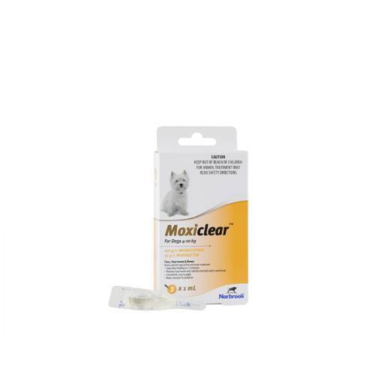 Moxiclear Dog M 4-10kg 3 pipete antiparazitare, Antiparazitare externe, Antiparazitare, Câini 