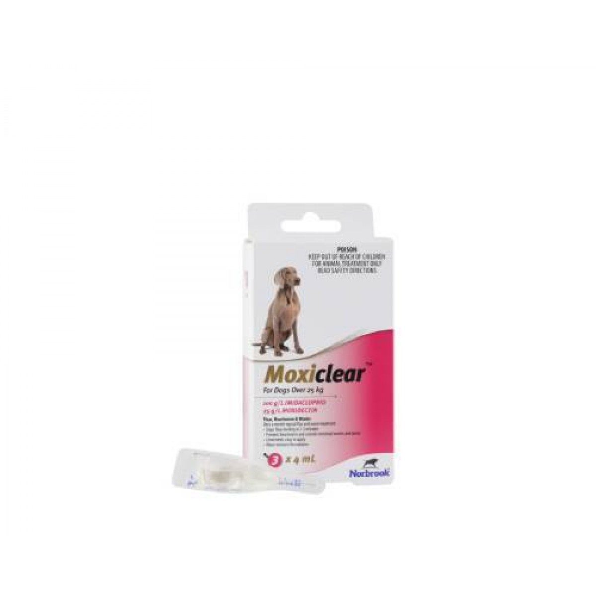 Moxiclear Dog XL 25-40kg 3 pipete antiparazitare, Antiparazitare externe, Antiparazitare, Câini 