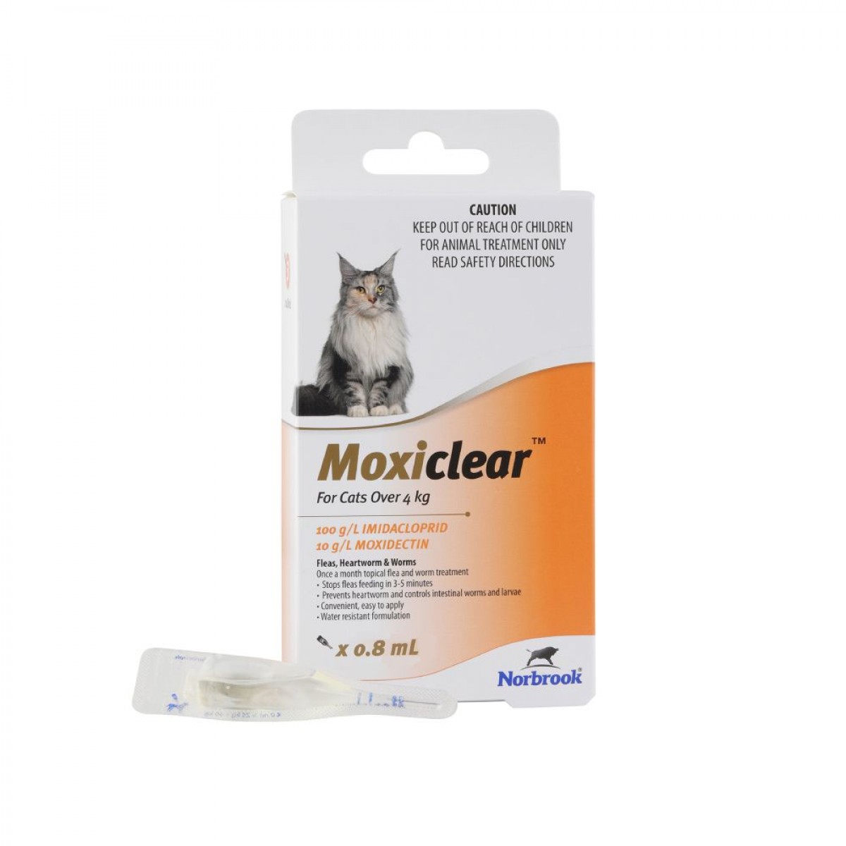 Moxiclear Cat 4-8kg 3 pipete antiparazitare, Antiparazitare externe, Antiparazitare, Pisici 