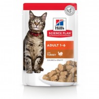 Hills SP Feline Adult cu Curcan plic 85g