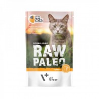 Hrana umeda pentru pisici sterilizate, RAW PALEO CAT, curcan, 100 g