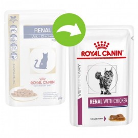 Dieta Royal Canin Renal Cat Plicuri cu Pui  12x85g
