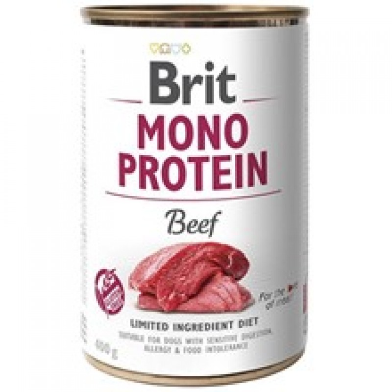 Hrană umedă BRIT monoproteică pentru câini, cu Vita 400g