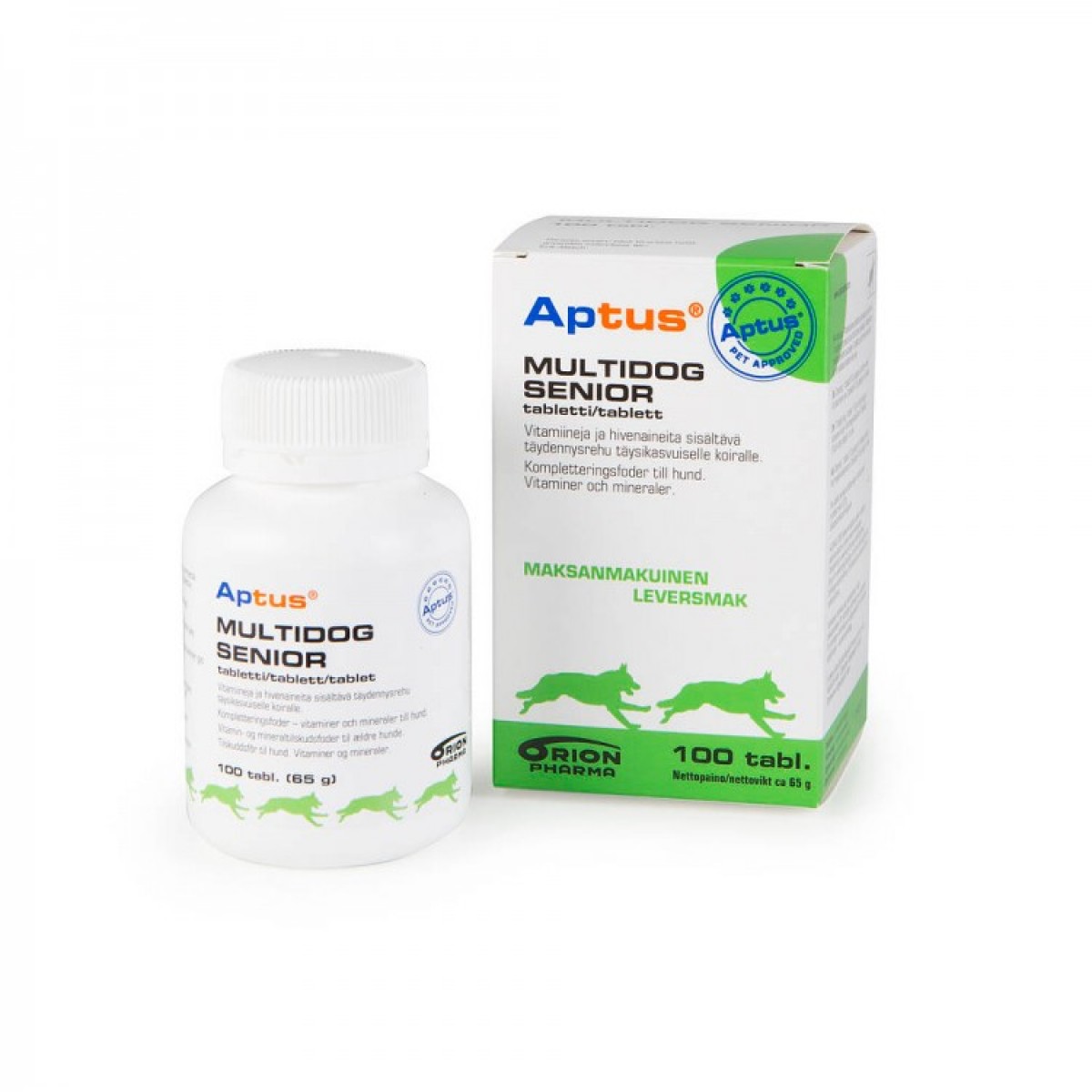 Supliment nutritiv Aptus Multidog Senior 100 capsule, Vitaminominerale, Îngrijire, Câini 