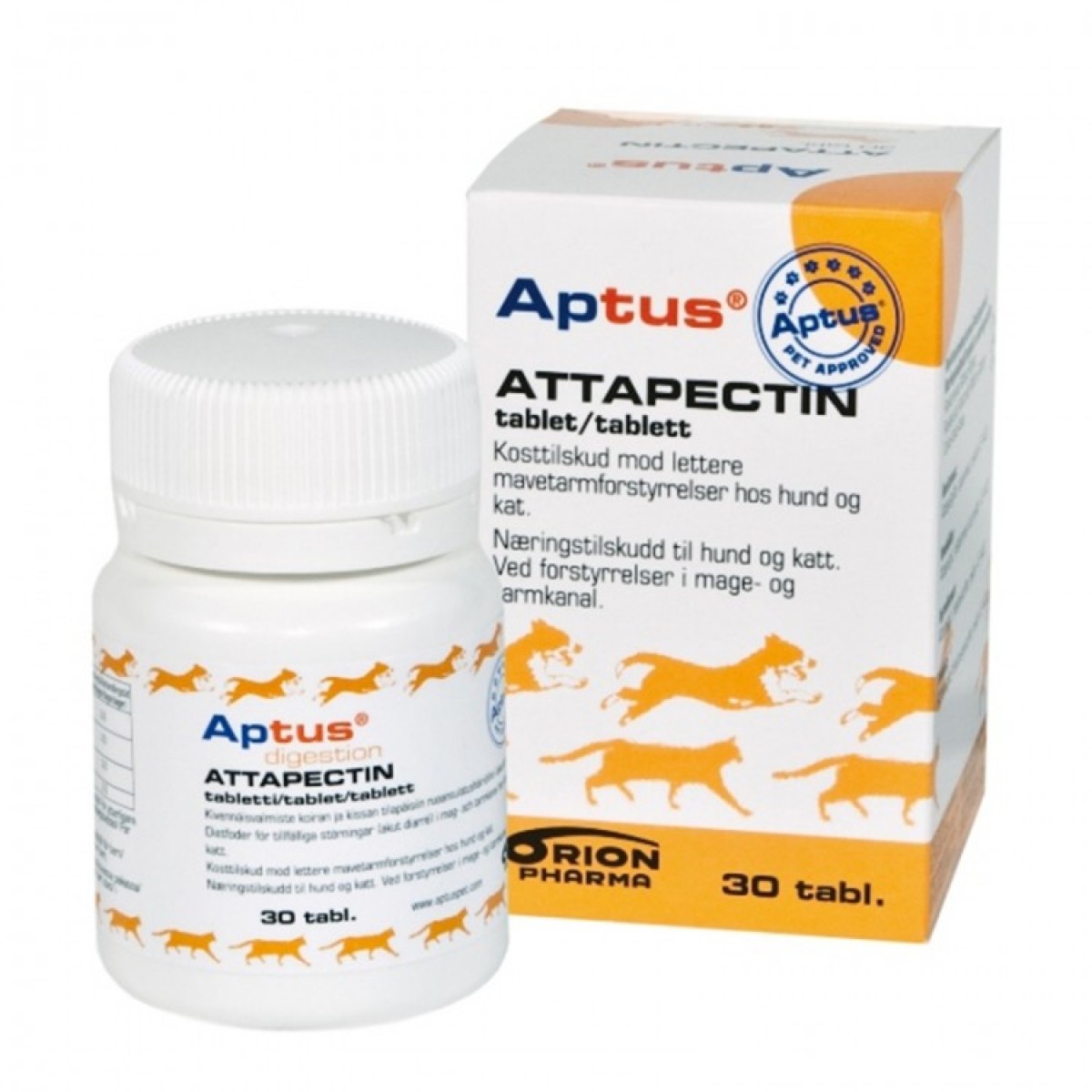 Supliment nutritiv pentru pentru caini si pisici Aptus Attapectin Vet 30 capsule, Afecțiuni digestive, Îngrijire, Pisici 
