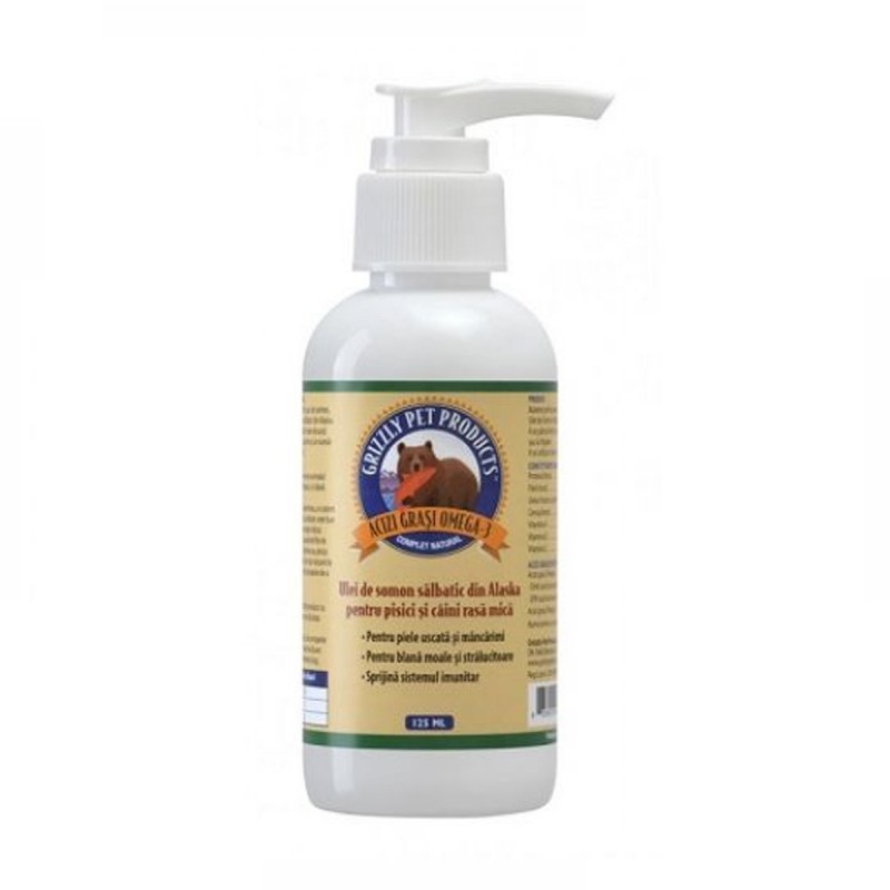 Supliment de acizi grasi pentru caini si pisici, Alaska Grizzly - 125ml