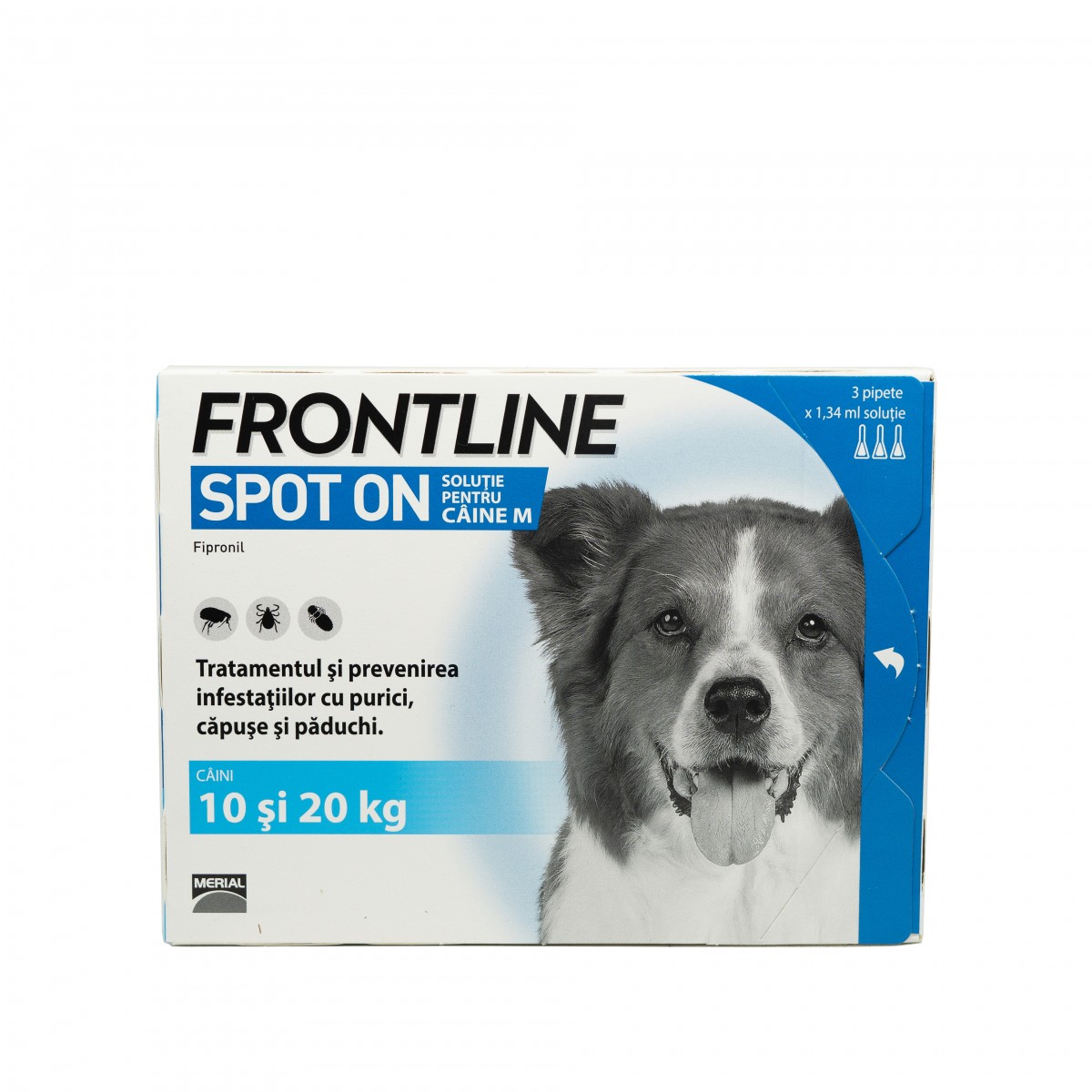 Frontline pentru caini de talie medie 10-20kg, 3 pipete antiparazitare, Antiparazitare externe, Antiparazitare, Câini 