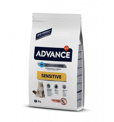 Hrana pentru pisici sensibile adulte – Advance Cat Sensitive Adult 3kg Advance