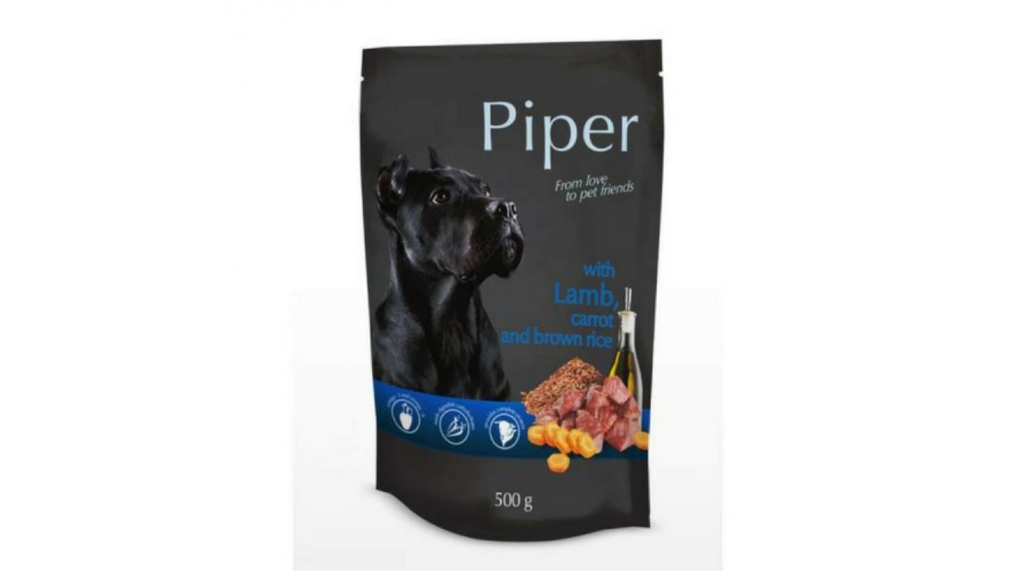 Hrană umedă câini adulți, Piper, cu Miel, Morcovi si Orez brun500 Dolina imagine 2022