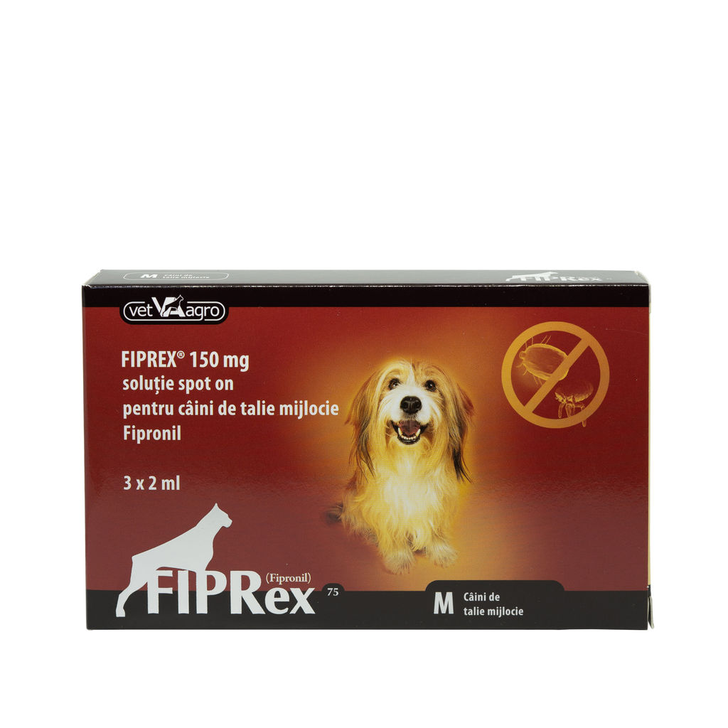 Pipeta antiparazitara Fiprex Dog 75 M (10-20kg) thepetclub.ro/