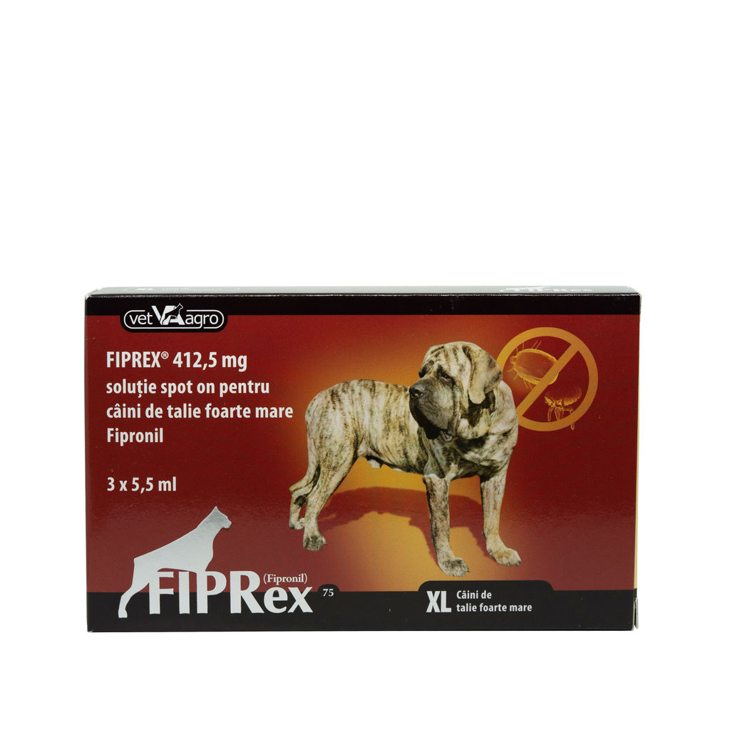 Pipeta antiparazitara Fiprex Dog 75 XL (40-60kg) thepetclub.ro/