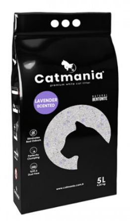 Nisip pentru pisici, Catmania 5 L cu aromă de Lavandă thepetclub.ro/