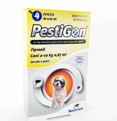 Pipetă antiparazitară Pestigon Dog pentru caini de talie mica (2-10kg) Norbrook imagine 2022