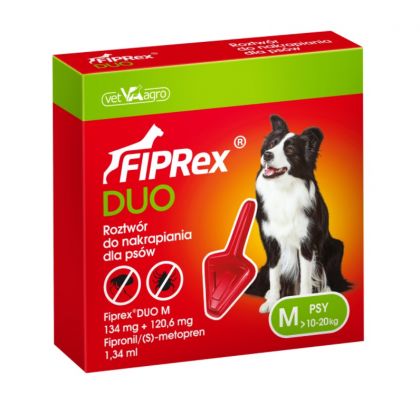 Pipeta antiparazitara Fiprex Duo Dog M (10-20kg) thepetclub.ro/