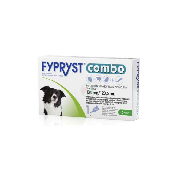 Pipetă antiparazitară Fypryst combo pentru câini de 10 – 20kg KRKA
