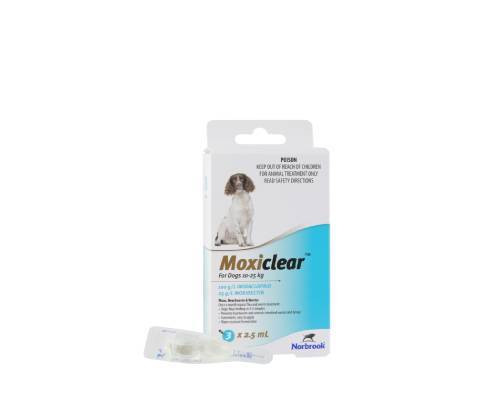 Moxiclear Dog L 10-25kg 3 pipete antiparazitare Norbrook