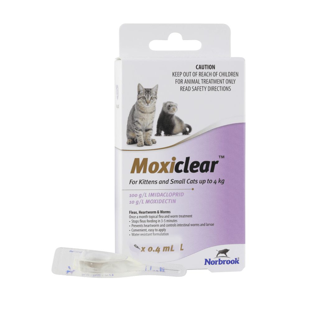 Pipetă antiparazitară Moxiclear Cat 0-4kg Norbrook imagine 2022
