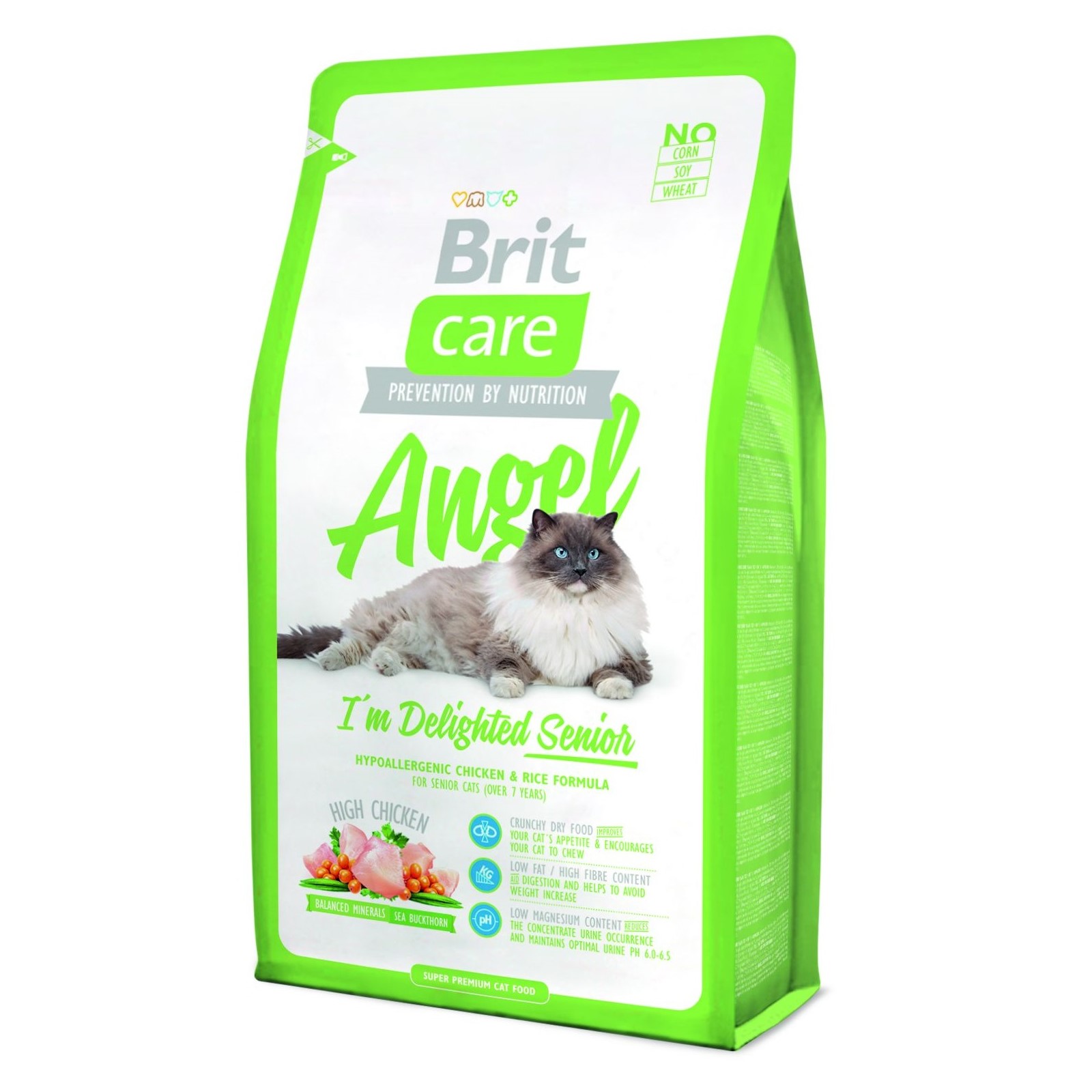 Hrană uscată BRIT CARE Cat Angel I’m Delighted Senior 7kg Brit