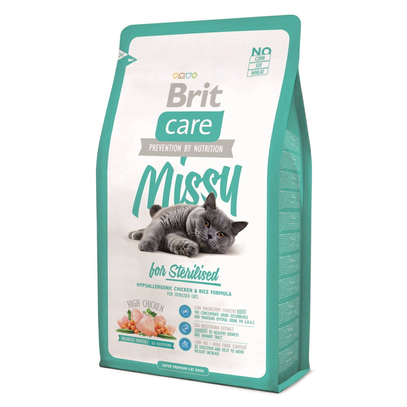 Hrană uscată BRIT CARE Cat Missy for Sterilized 7kg Brit