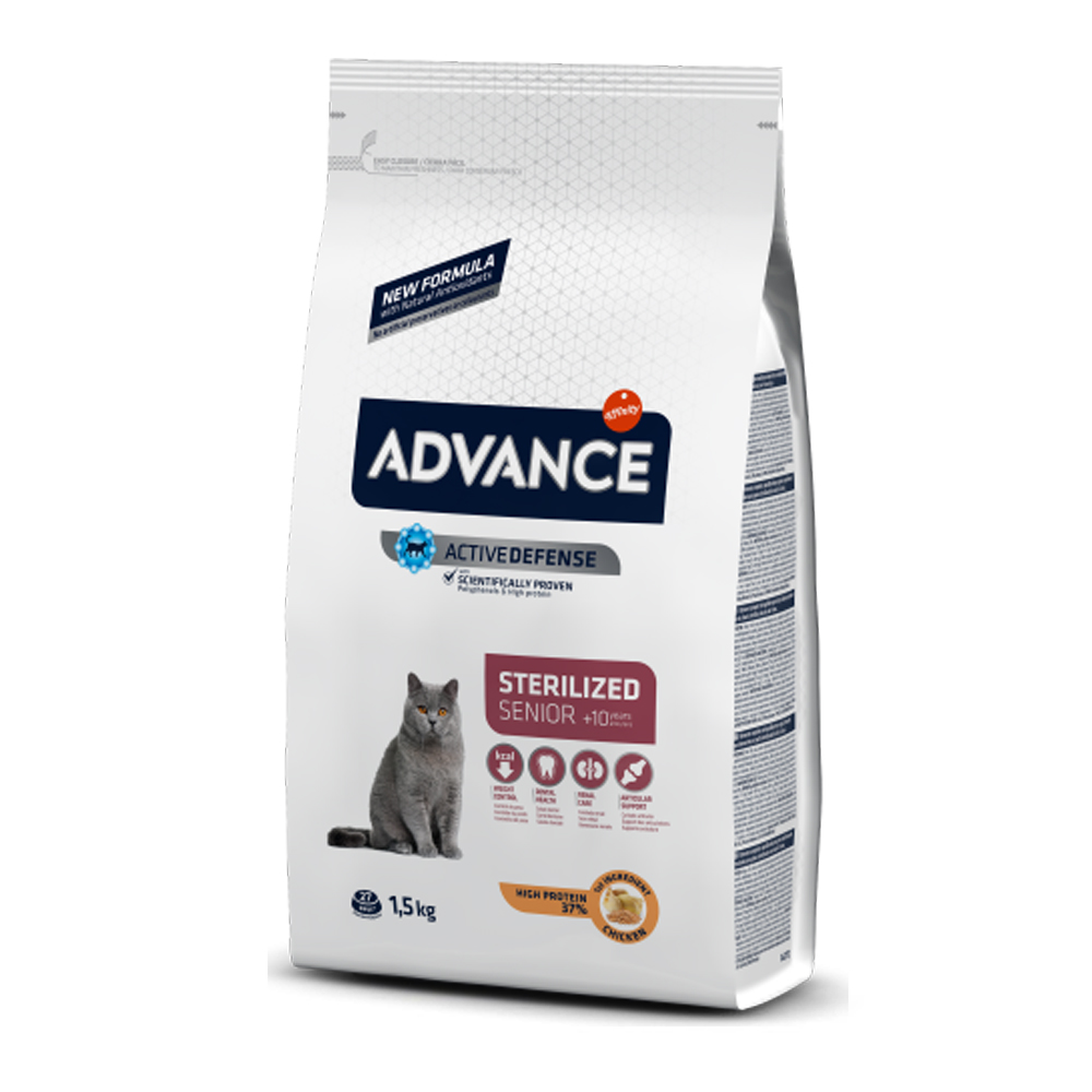 Hrana pentru pisici sterilizate de peste 10 ani – Advance Cat Sterilized 1.5kg Advance