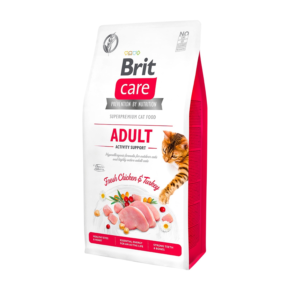 Hrană uscată BRIT CARE Cat Adult Activity Support 2kg BRIT