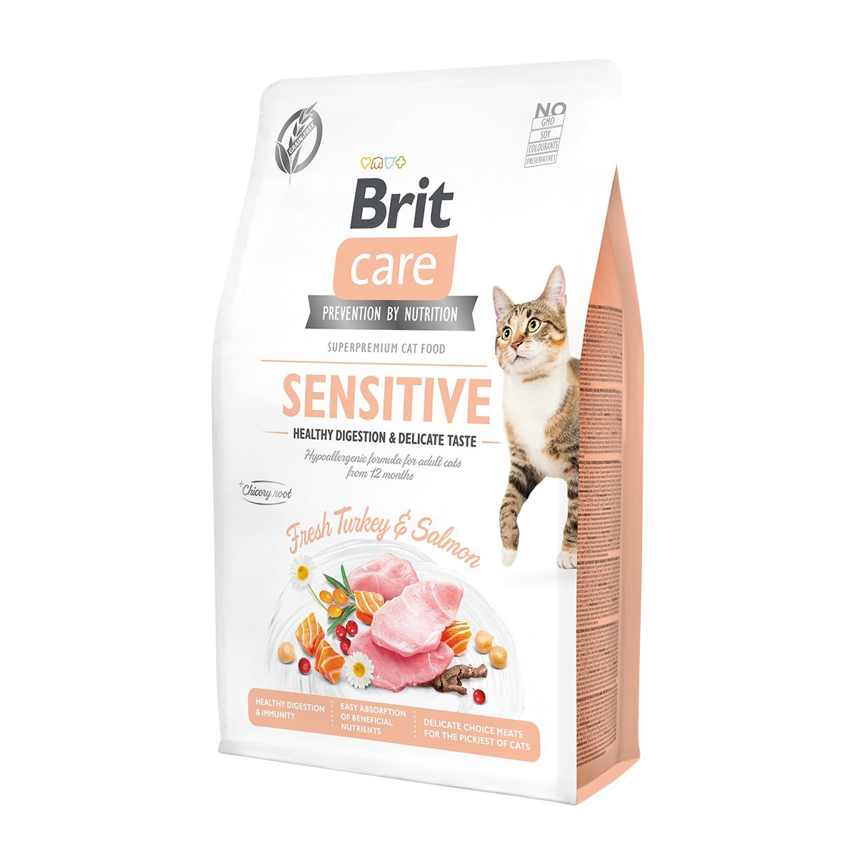 Hrană uscată BRIT CARE Cat Sensitivity Healthy Digestive and Delicate Taste 2 kg Brit