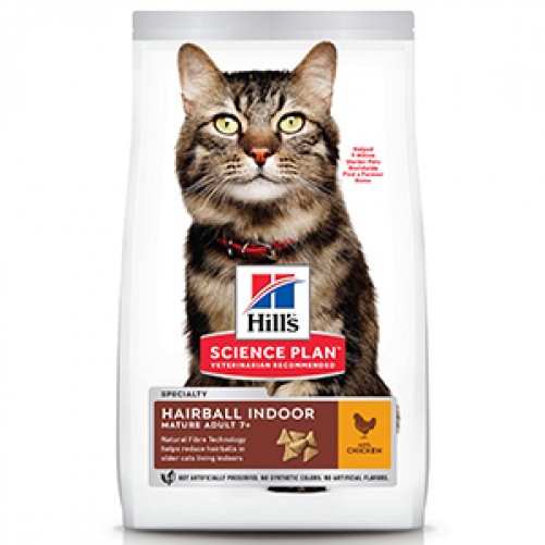 Hills SP Feline Mature Hairball&indoor cu Pui 1.5kg Hill's