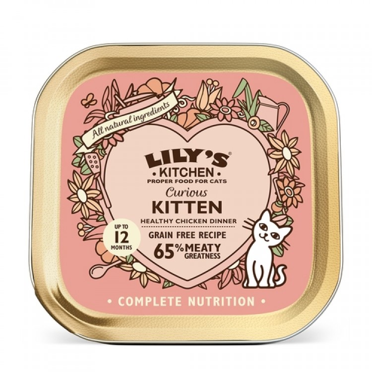 Mancare umeda pisici, Lily’s Kitchen, Curious Kitten Chicken Dinner, 85 g Lily's Kitchen