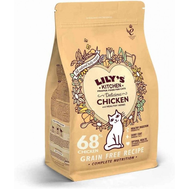 Mancare uscata pisici, Lily’s Kitchen, Adult Delicious Chicken and Healthy Herbs, 2kg Lily's Kitchen