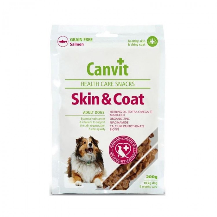 Canvit Health Care Snack Skin and Coat 200g Canvit imagine 2022