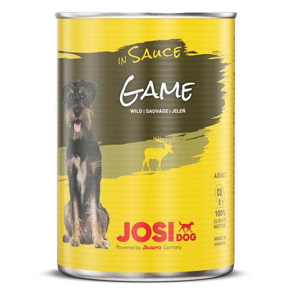 Hrană umedă pentru câini JosiDog conserve cu vânat 12 x 415g JOSERA