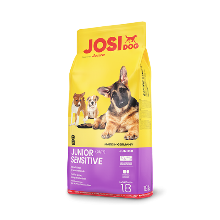 Hrană uscată pentru câini JosiDog Junior Sensitive 18 kg JOSERA