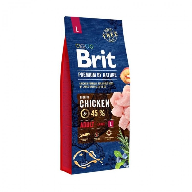 Hrană uscată câini seniori, Brit Premium by Nature L+XL 3kg Brit