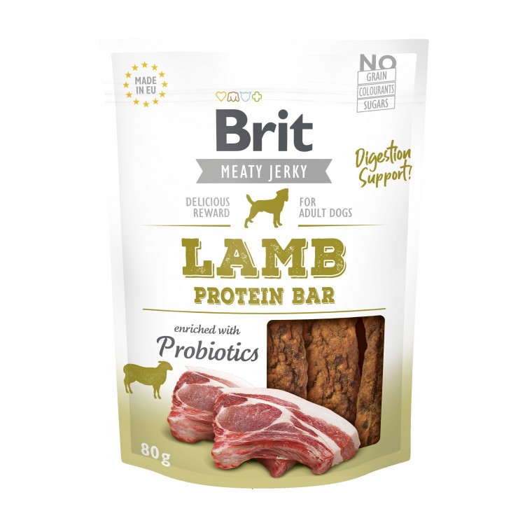 Recompensa Brit Dog Jerky Lamb Protein Bar, 80 g thepetclub