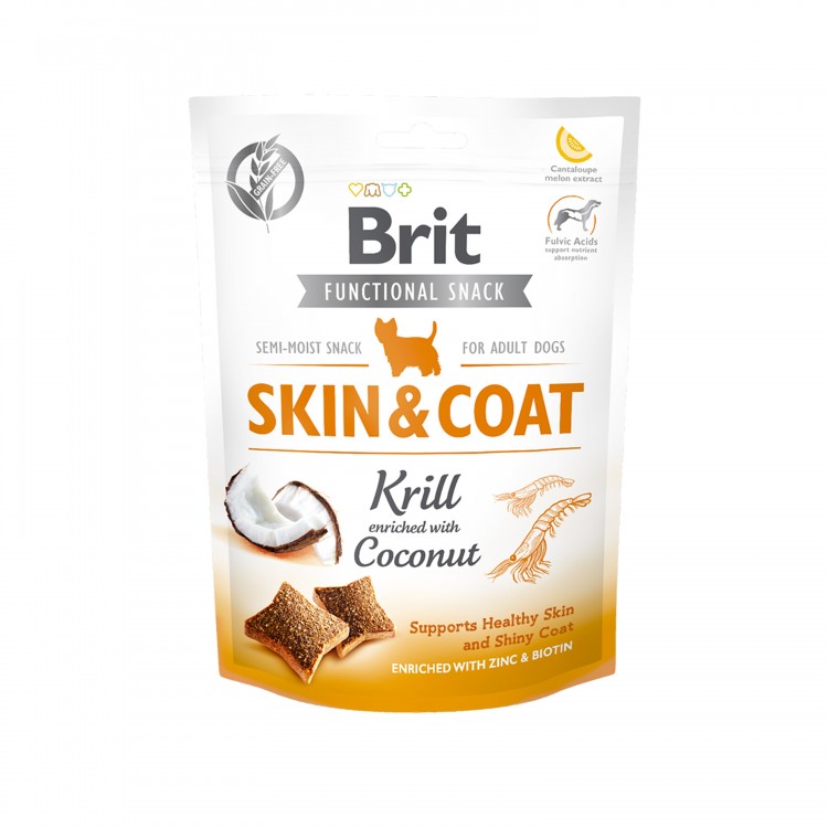 Recompensa Brit Care dog Skin and Coat Krill 150g Brit imagine 2022