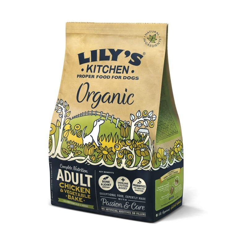 Mancare uscata caini, Lily’s Kitchen, Complete Nutrition Adult, Organic Chicken and Vegetable Bake, 1 kg thepetclub