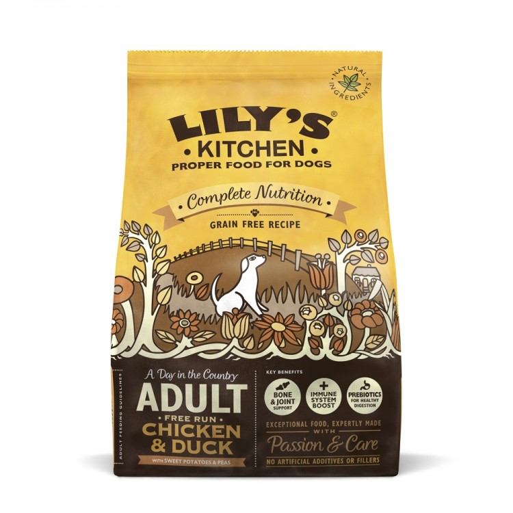 Mancare uscata caini, Lily’s Kitchen, Complete Nutrition Adult, Chicken and Duck, 1 kg Lily's Kitchen