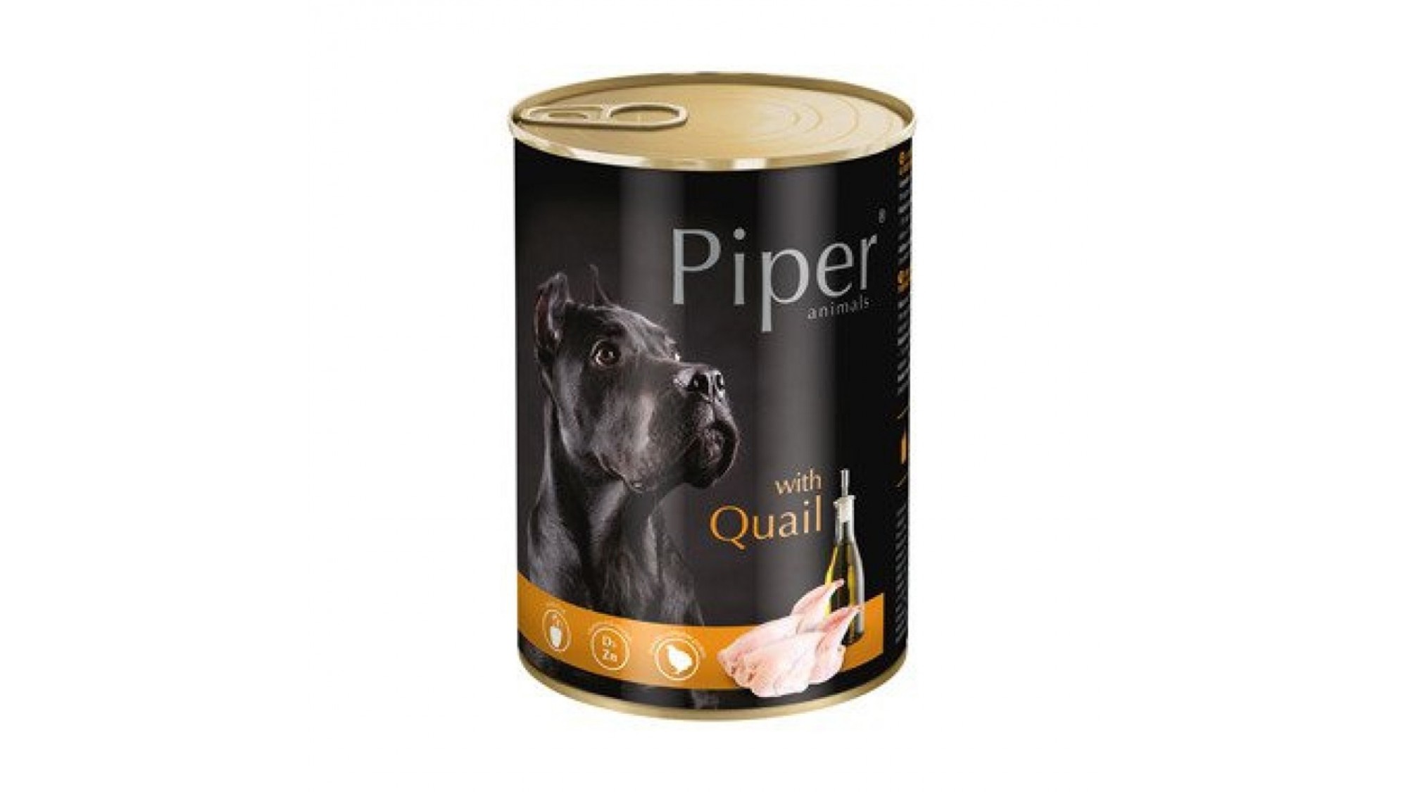 Hrană umedă câini adulți, Piper, cu Carne de Prepelița 800g Dolina
